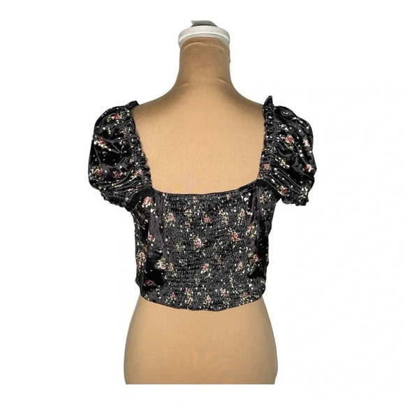 FREE PEOPLE Louise Velvet Top Medium - Picture 5 of 8